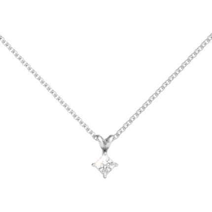 1/3 ct. tw. Diamond Solitaire Pendant 14K White Gold
